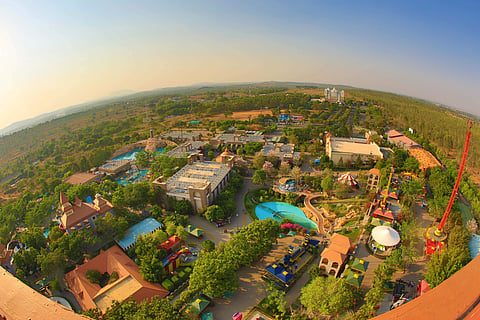 Aerial view of the property