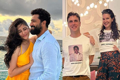 Vicky and Katrina were spotted arriving at Mumbai airport hand-in-hand on Saturday