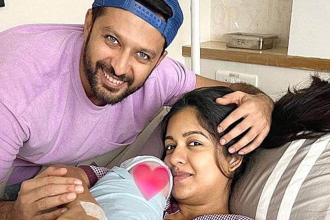 Ishita Dutta and Vatsal Sheth with their baby boy