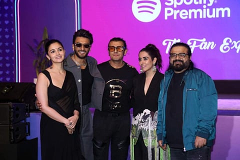 Alia Bhatt, Ranveer Singh, Sonu Nigam, Jonita Gandhi, & Pritam | Pic: IANS Photo
