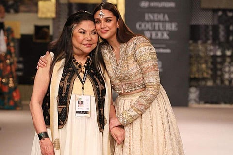 Aditi Rao Hydari with Ritu Kumar at ICW Day 2
