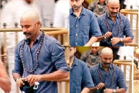 Dhanush at Tirupati temple