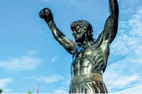 Sylvester Stallone sculpture as ‘Rocky’