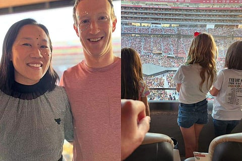 Mark with his wife and children