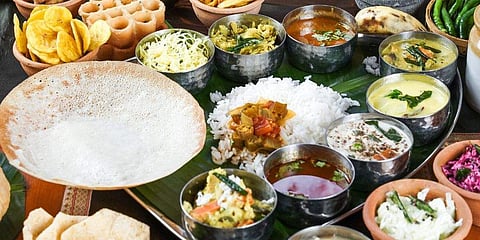 Food from the Onam Sadhya at Mumbai’s South of Vindhyas