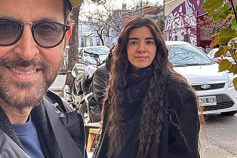 Hrithik with Saba in Buenos Aires