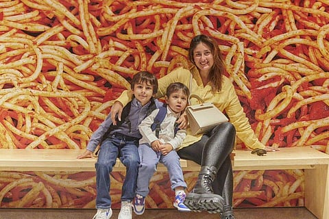 Kareena Kapoor with Jeh and Taimur at NMACC