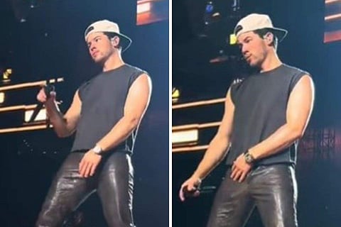 Fan hurls wrist band at Nick Jonas