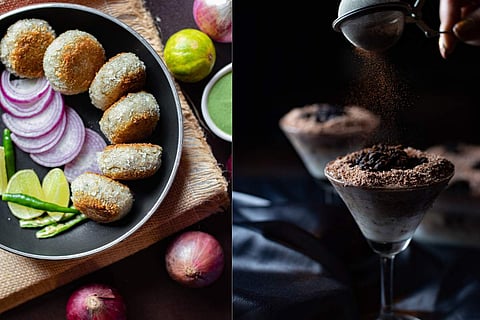 Dahi Ke Kebab and Chocolate Monte Carlo