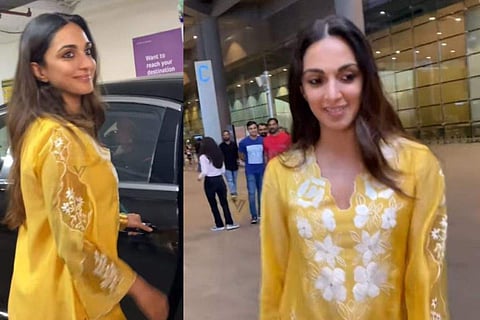 Kiara Advani picks a radiant yellow salwar kameez for her airport spotting