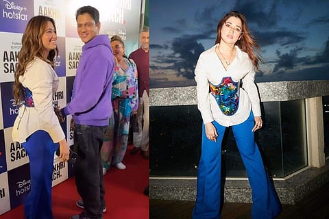 Tamanna Latest: Tamannaah steals the spotlight with a quirky corset at ‘Aakhri Sach’ screening