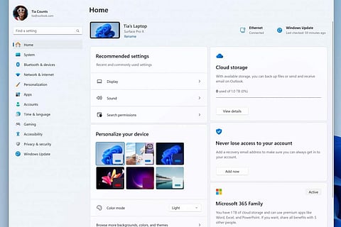 Microsoft testing new Settings homepage on Windows 11