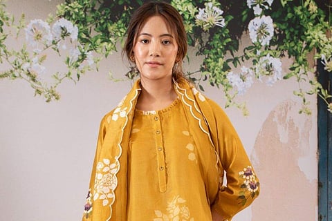 Ochre kurta set