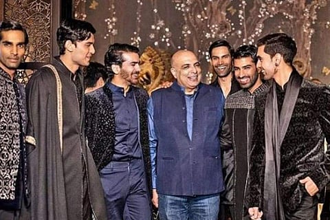 Tarun Tahiliani at a fashion show