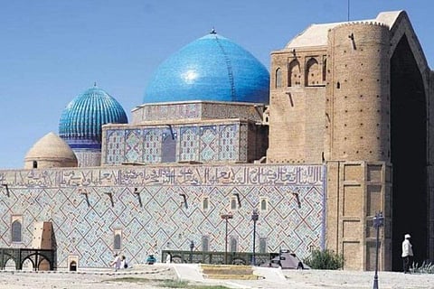 The mausoleum of Sufi saint Khoja Ahmed Yasawi