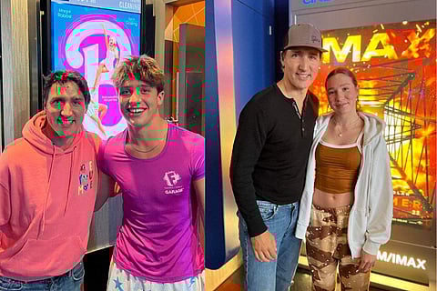 Justin Trudeau with his children