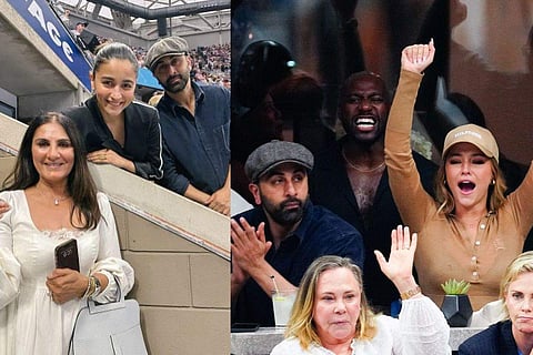 Ranbir Kapoor photobombs Madelyn Cline as he attends 2023 US Open with Alia Bhatt