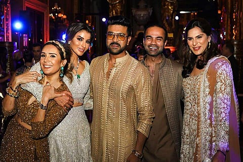 Ram Charan, wifey Upasana Konidela twin in glamourous golden outfits for wedding in Paris