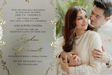Ragneeti Wedding reception invite goes viral as Parineeti Chopra, Raghav Chadha gear up for big day
