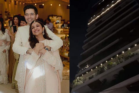 Parineeti Chopra’s Mumbai residence lights up for wedding festivities