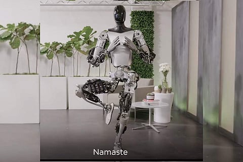 Musk showcases Tesla humanoid robot performing Yoga, Namaste