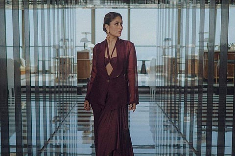 Kareena Kapoor stuns in chic wine-coloured ensemble at Jaane Jaan trailer launch