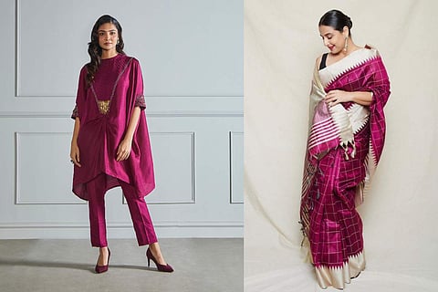 (L) From Rajnita A Gupta; (R) Vidya Balan in House of Urrmi