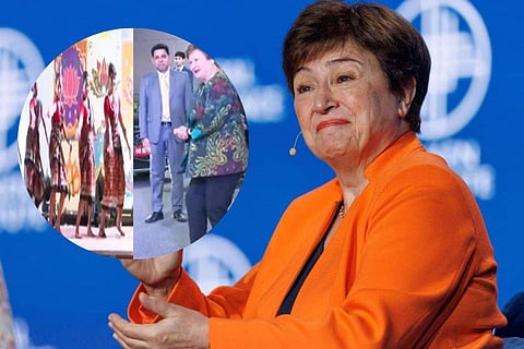 IMF Chief Kristalina Georgieva shakes a leg on Sambalpuri song at Delhi airport