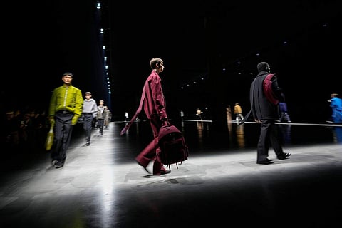 In frame: Models wear creations as part of the men's Gucci Fall-Winter 2024-2025 collection