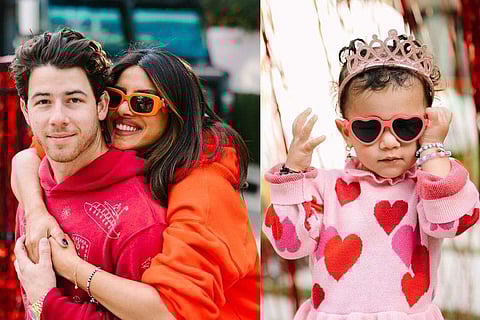 In frame: Priyanka Chopra and Nick Jonas (L), Malti Marie (R)