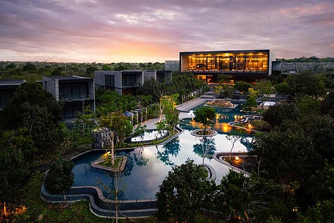 The lush green premises of Hilton Yala