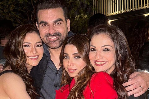 In frame: Arbaaz Khan and Sshura Khan with friends