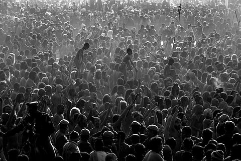 A photograph from the display