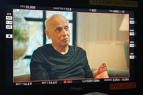 Mashesh Bhatt in a BTS shot from the show