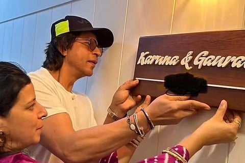 In frame: SRK at the housewarming ceremony
