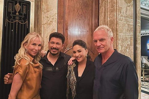 In frame: Madhuri Dixit and Shriram Nene with Sting and Trudie Styler