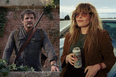 In frame: Pedro Pascal in Last of Us (R), Natasha Lyonne in Poker Face (L)