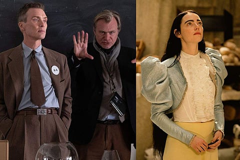 In frame: Cillian with Nolan (L), Emma Stone in Poor Things (R)