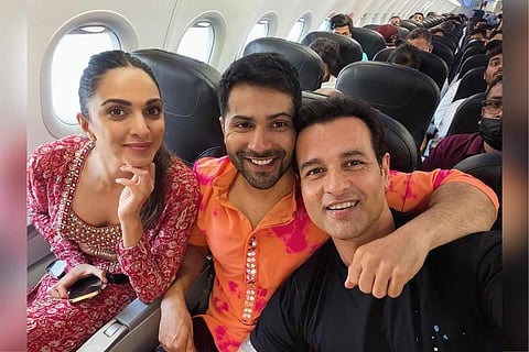 Kiara, Varun and Rohit. | Pic: Instagram/@rohitboseroy