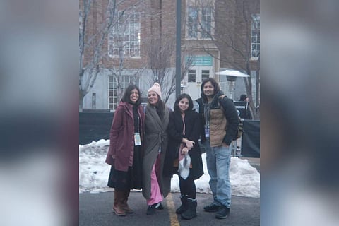 Richa and Ali with the cast of Girls Will Be Girls | Pic: Instagram/alifazal9