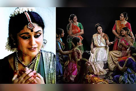 Padma Shri Chitra Visweswaran with her students.