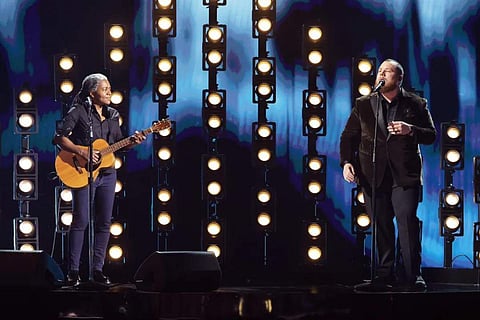 Tracy Chapman with Luke Combs at Grammys 2024