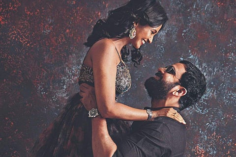 Newly wedded couple Keerthi Pandian and Ashok Selvan