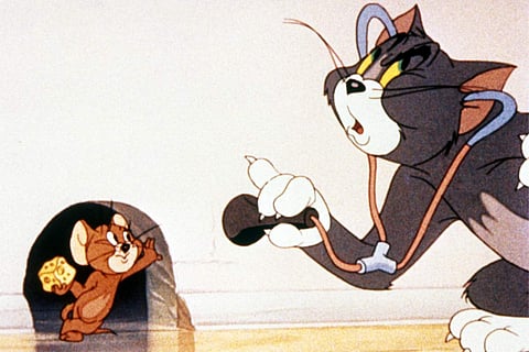 Tom and Jerry caught in the act