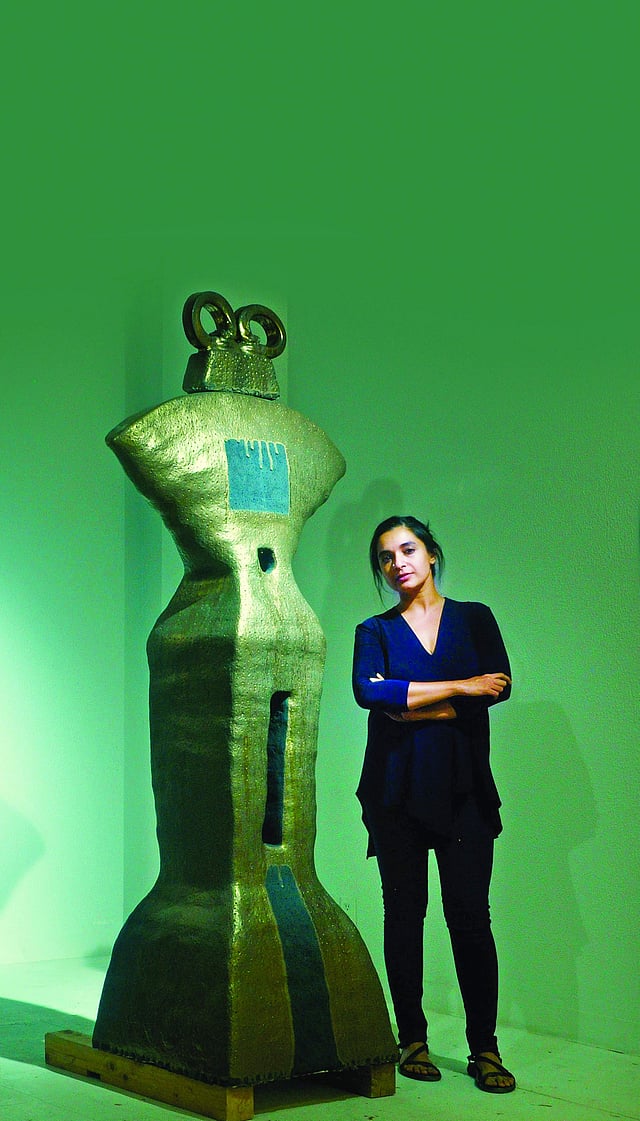 <em>Ashwini Bhat's Honoo-no-Mori, stoneware. Made as part of the Guest Artist program at Shigaraki Ceramic Cultural Park, Shiga, Japan</em>