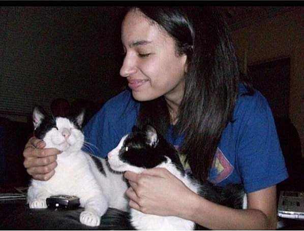Elena with her cats