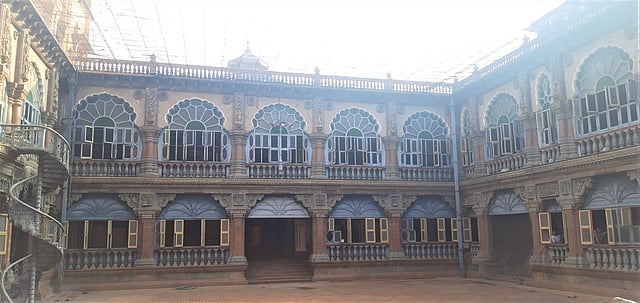 A section of the Mysore Palace courtyard