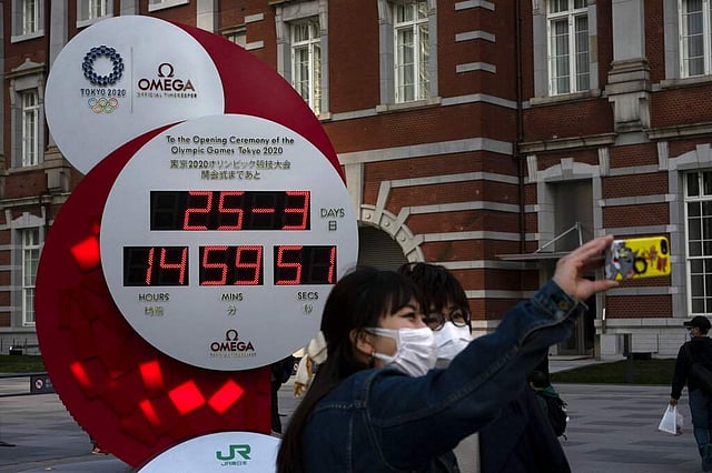 <em>A Tokyo 2020 countdown clock (AP Photo/Jae C Hong)</em>