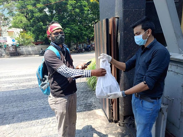 Food handed over to executives at Hyatt Place Hyderabad Banjara Hills after thorough checks