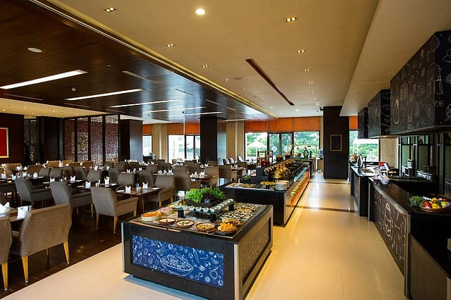 Spick and span counters at Novotel Hyderabad Airport